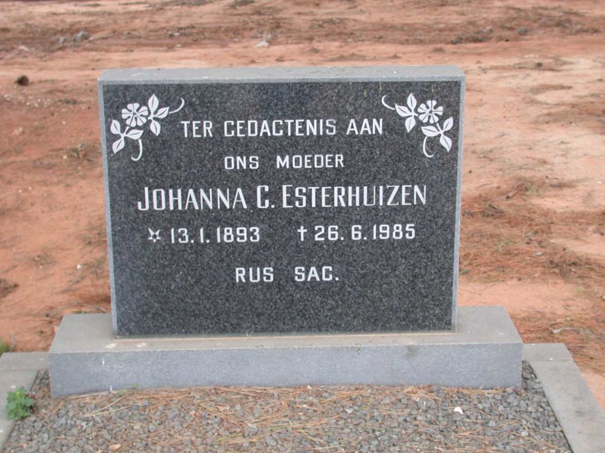 ESTERHUIZEN Johanna C. 1893-1985