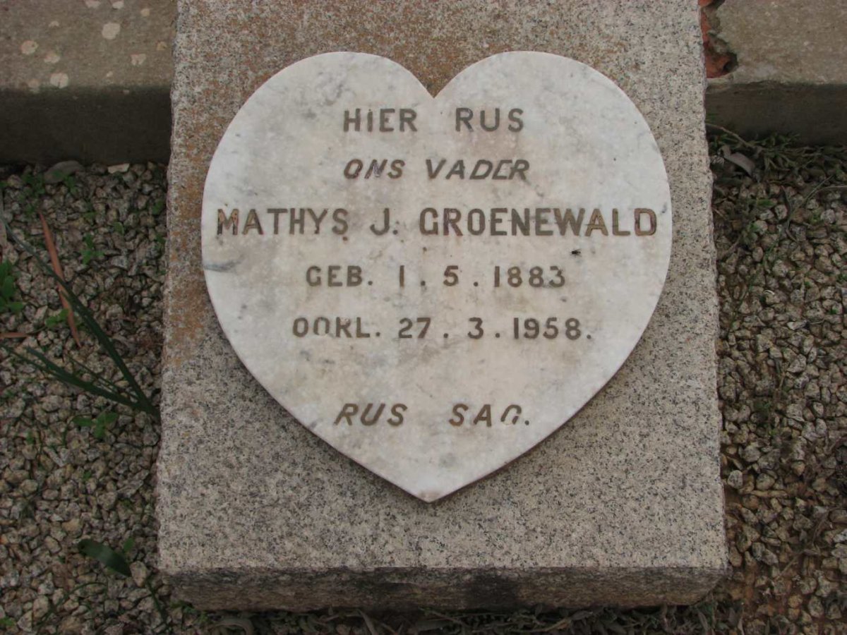 GROENEWALD Mathys J. 1883-1958