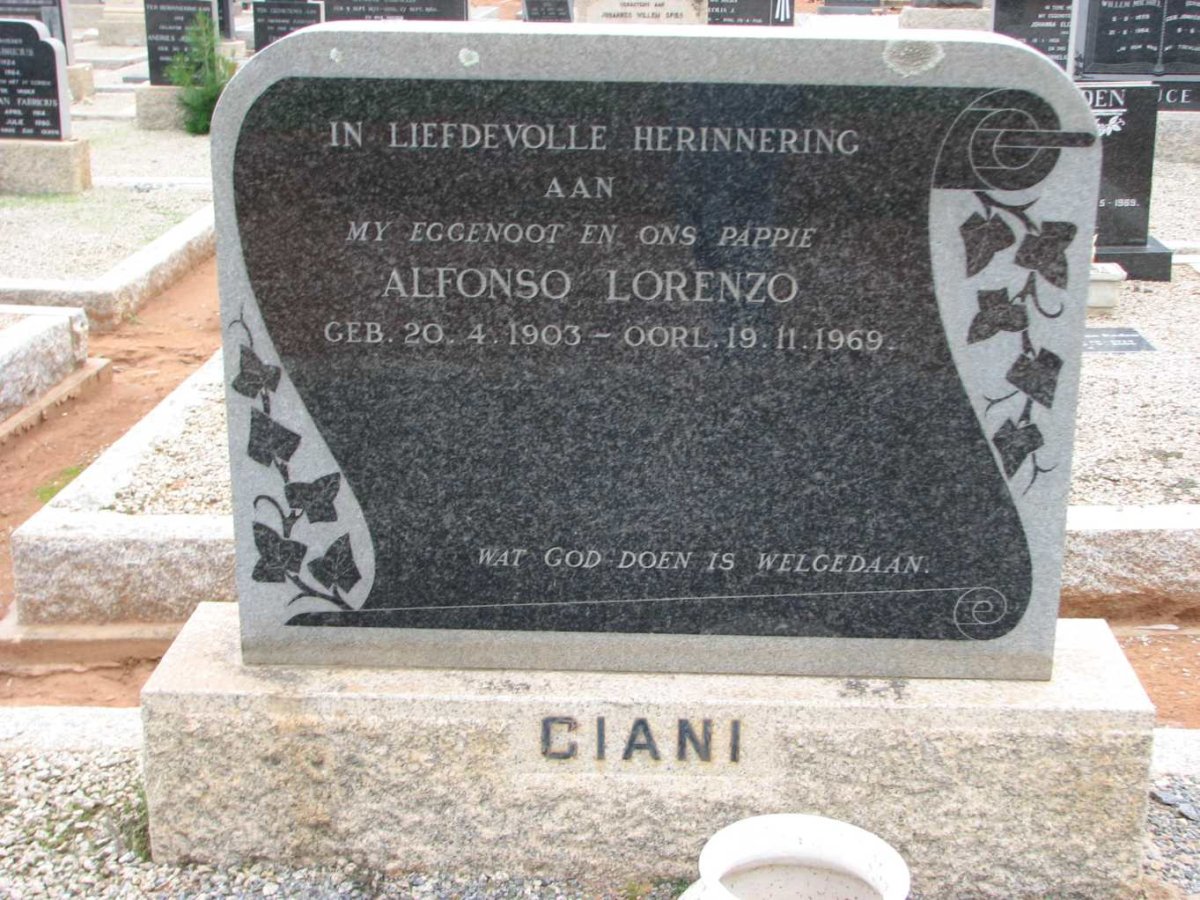 GIANI Alfonso Lorenzo 1903-1969