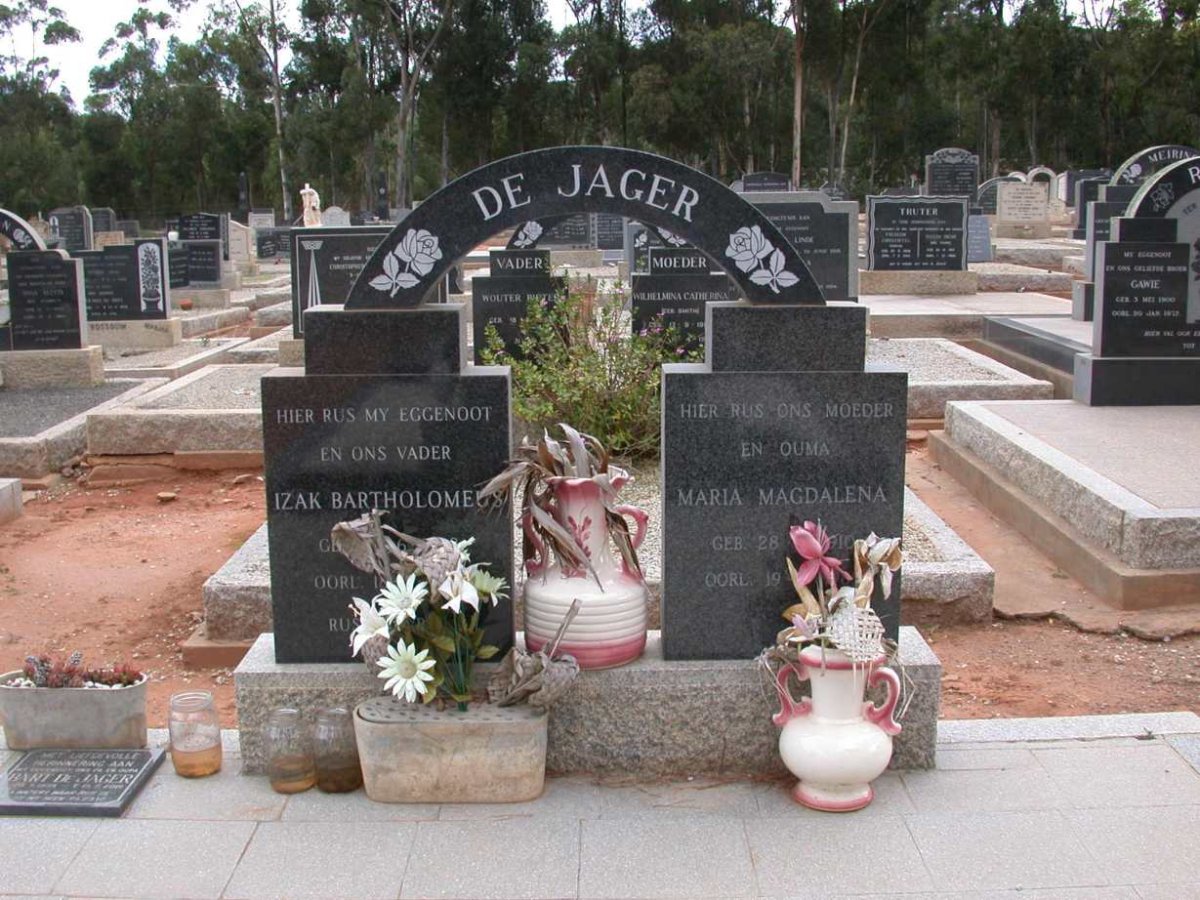 JAGER Izak Bartholomeus, de &amp; Maria Magdalena