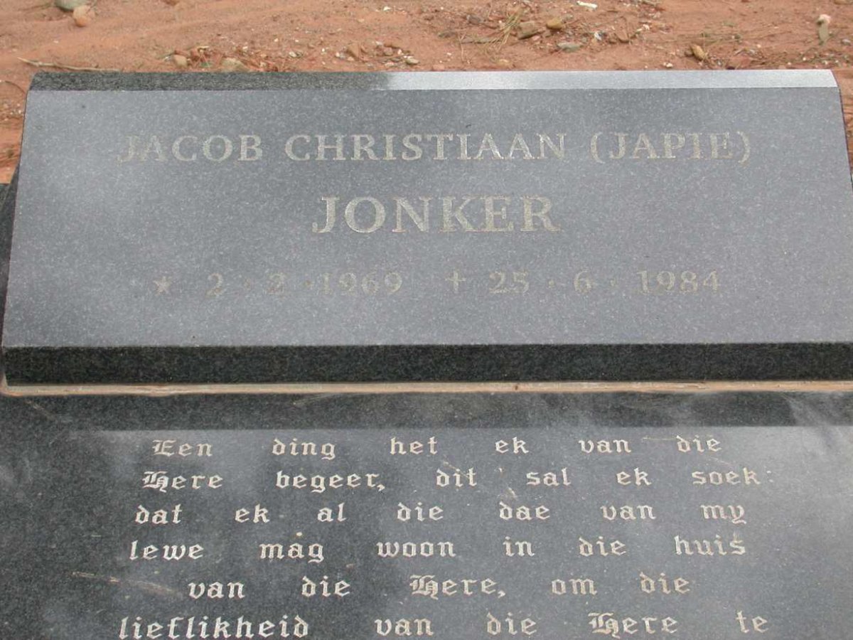 JONKER Jacob Christiaan 1969-1984