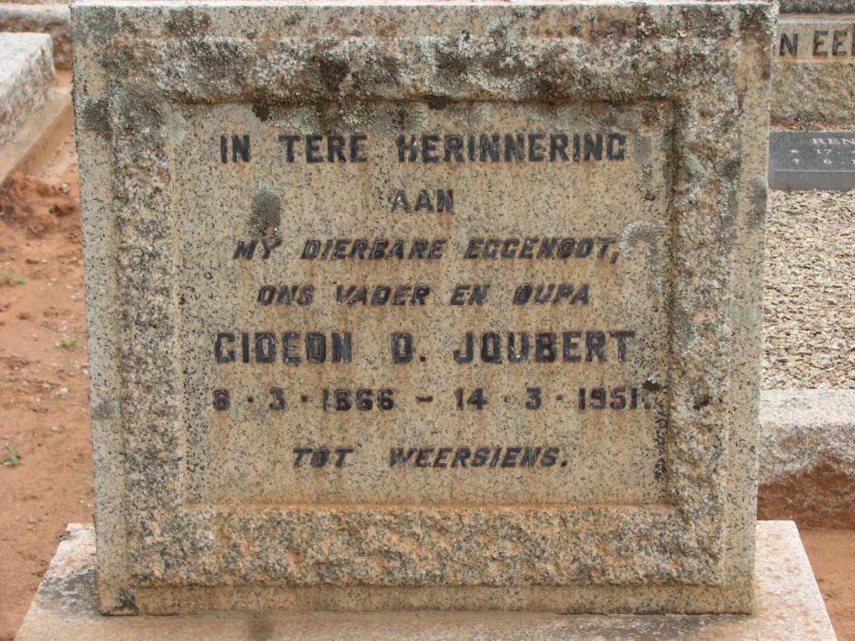 JOUBERT Gideon D. 1866-1951