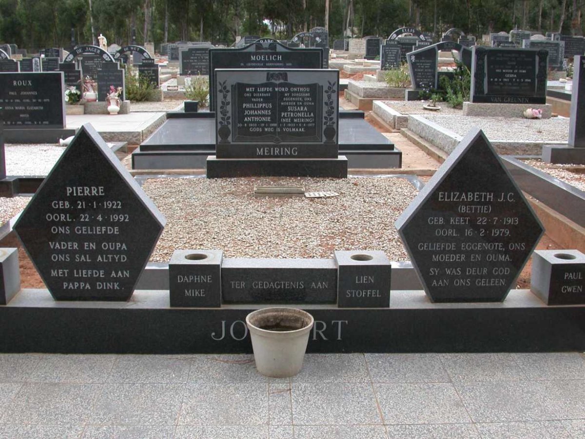 JOUBERT Pierre 1922-1992 &amp; Elizabeth J.C. 1913-1979