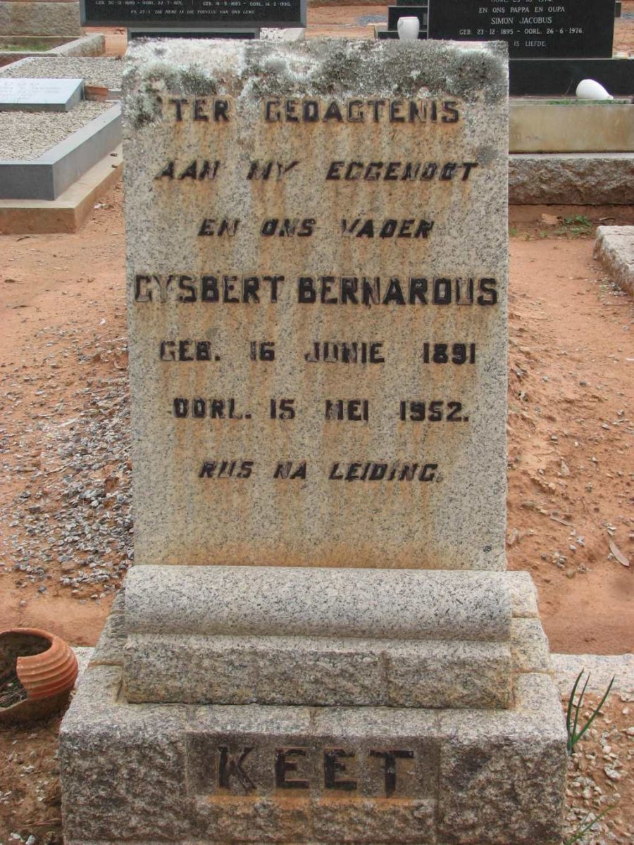 KEET Gysbert Bernardus 1891-1952