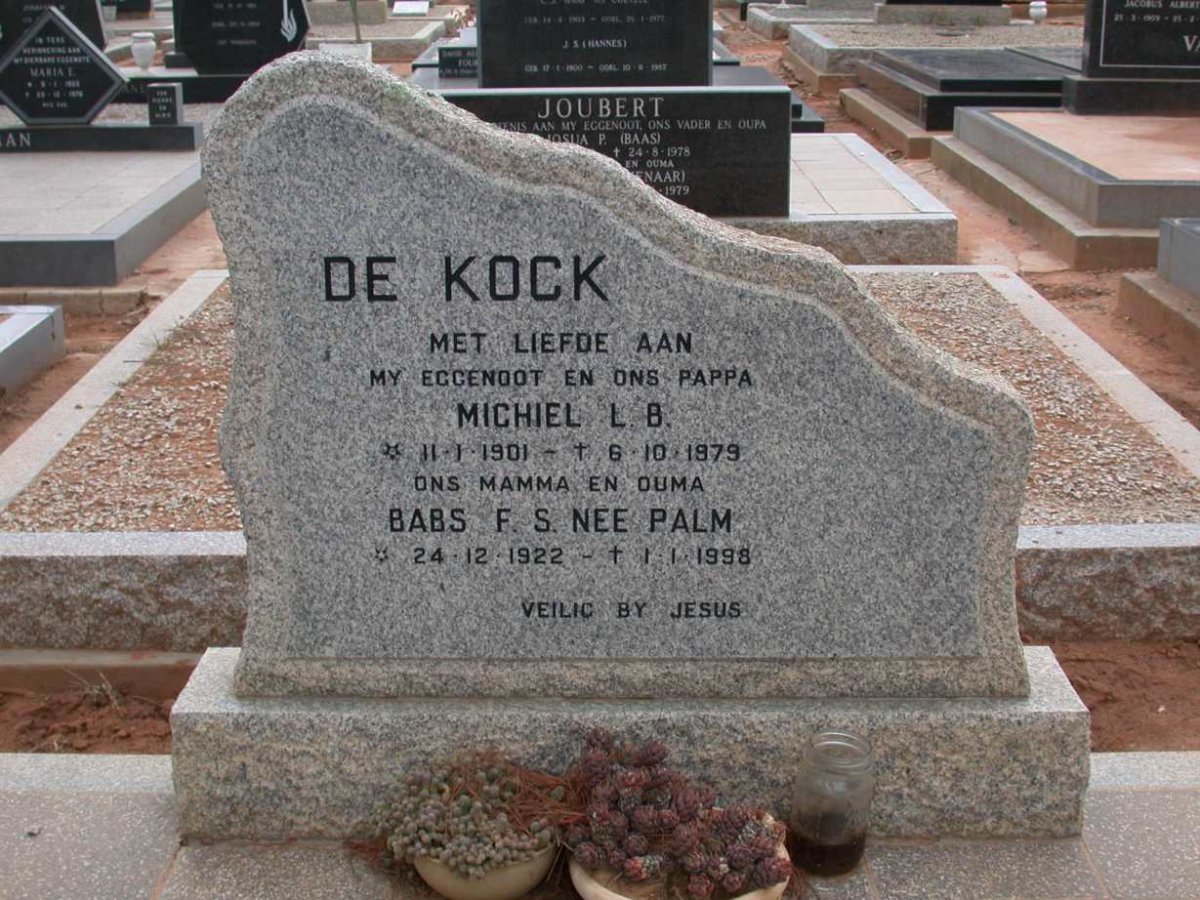 KOCK Michiel L.B., de 1901-1979 &amp; Babs F.S. PALM 1922-1998