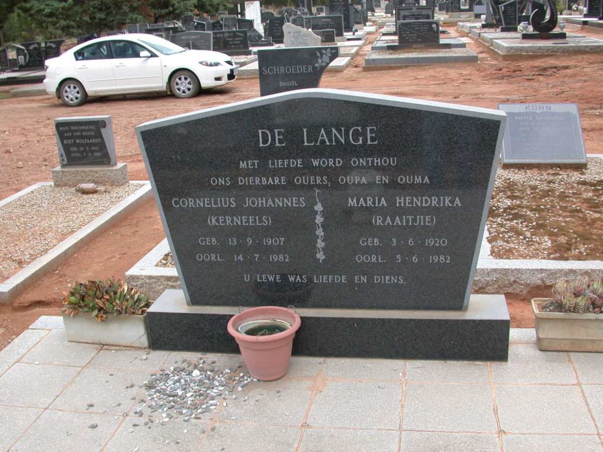 LANGE Cornelius Johannes, de 1907-1982 &amp; Maria Hendrika 1920-1982