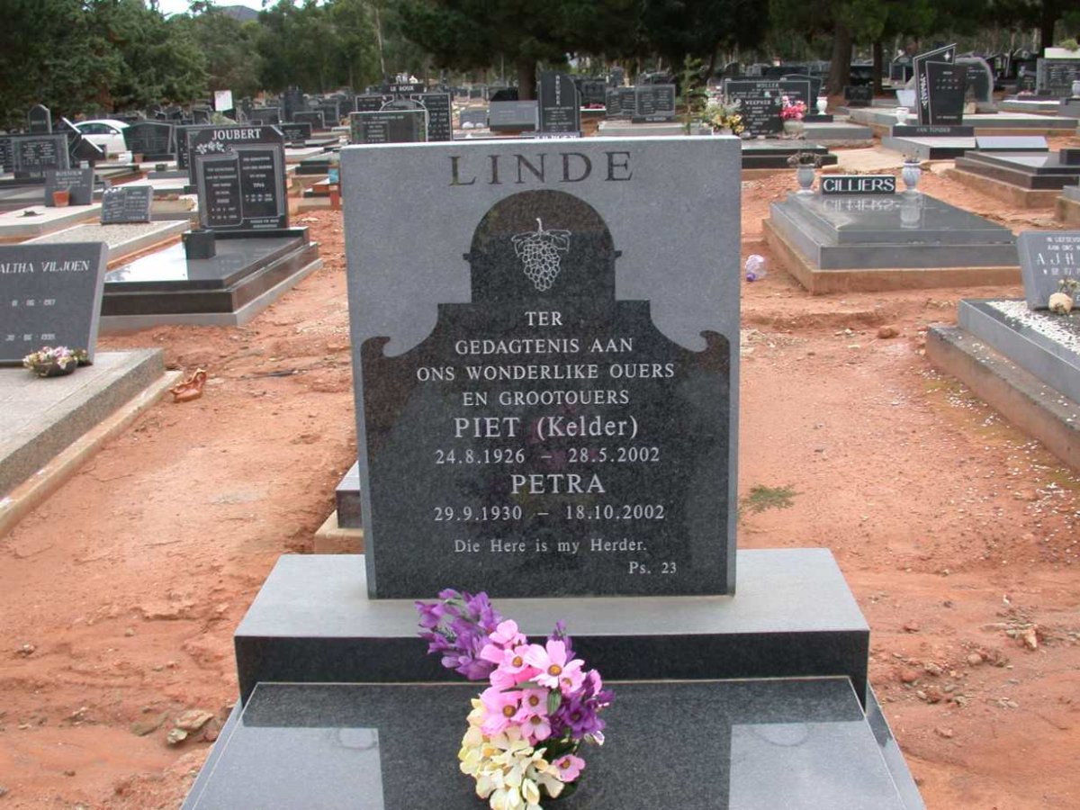 LINDE Pieter 1926-2002 &amp; Petra 1930-2002