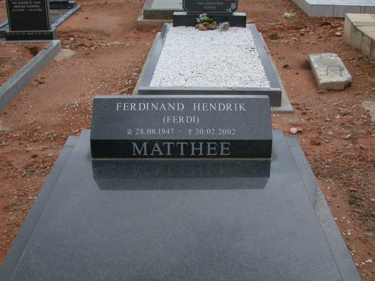 MATTHEE Ferdinand Hendrik 1947-2002