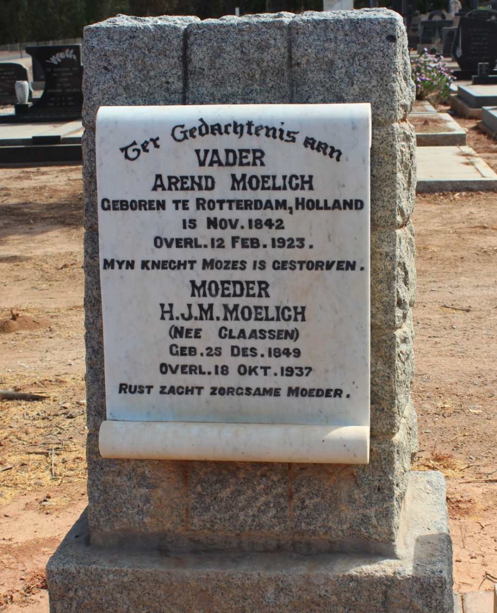 MOELICH Arend 1842-1923 &amp; H.J.M. CLAASSEN 1849-1937