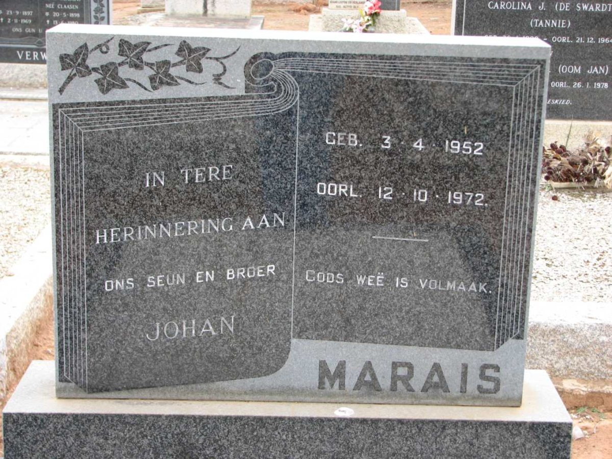 MARAIS Johan 1952-1972