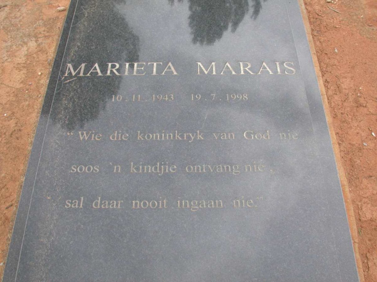 MARAIS Marieta 1943-1998