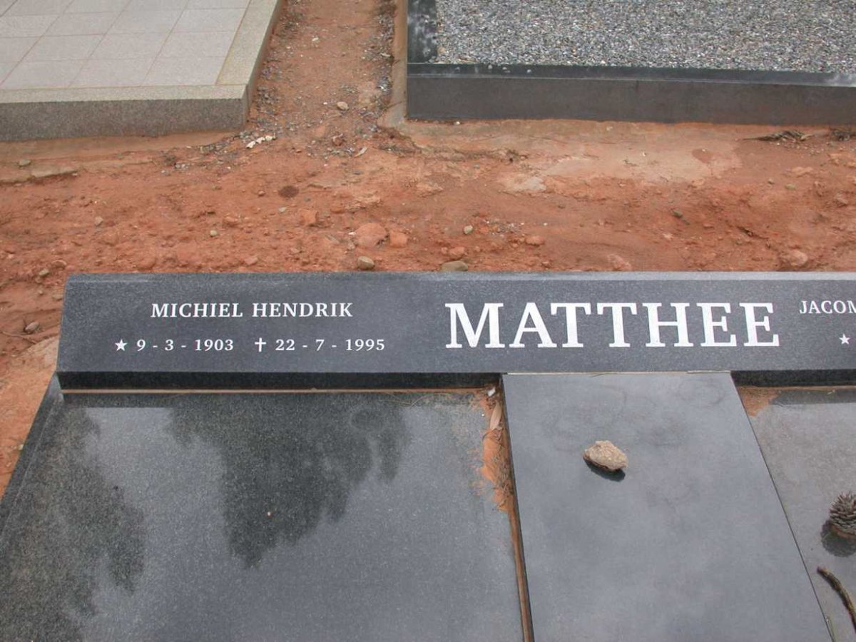 MATTHEE Michiel Hendrik 1903-1995