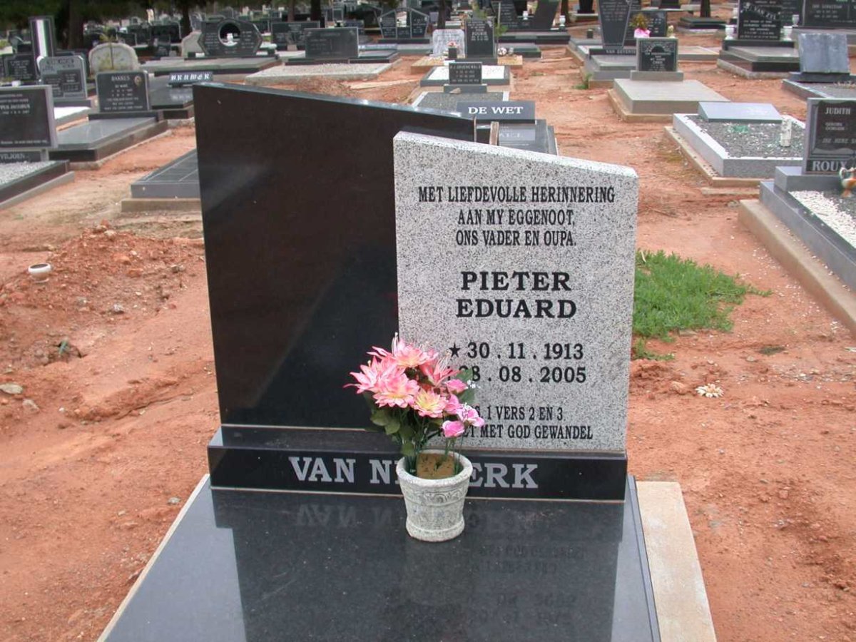 NIEKERK Pieter Eduard, van 1913-2005