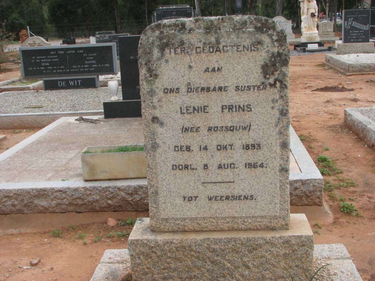 PRINS Lenie nee ROSSOUW 1893-1964