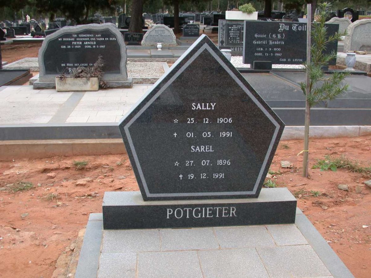 POTGIETER Sarel 1896-1991 &amp; Sally 1906-1991