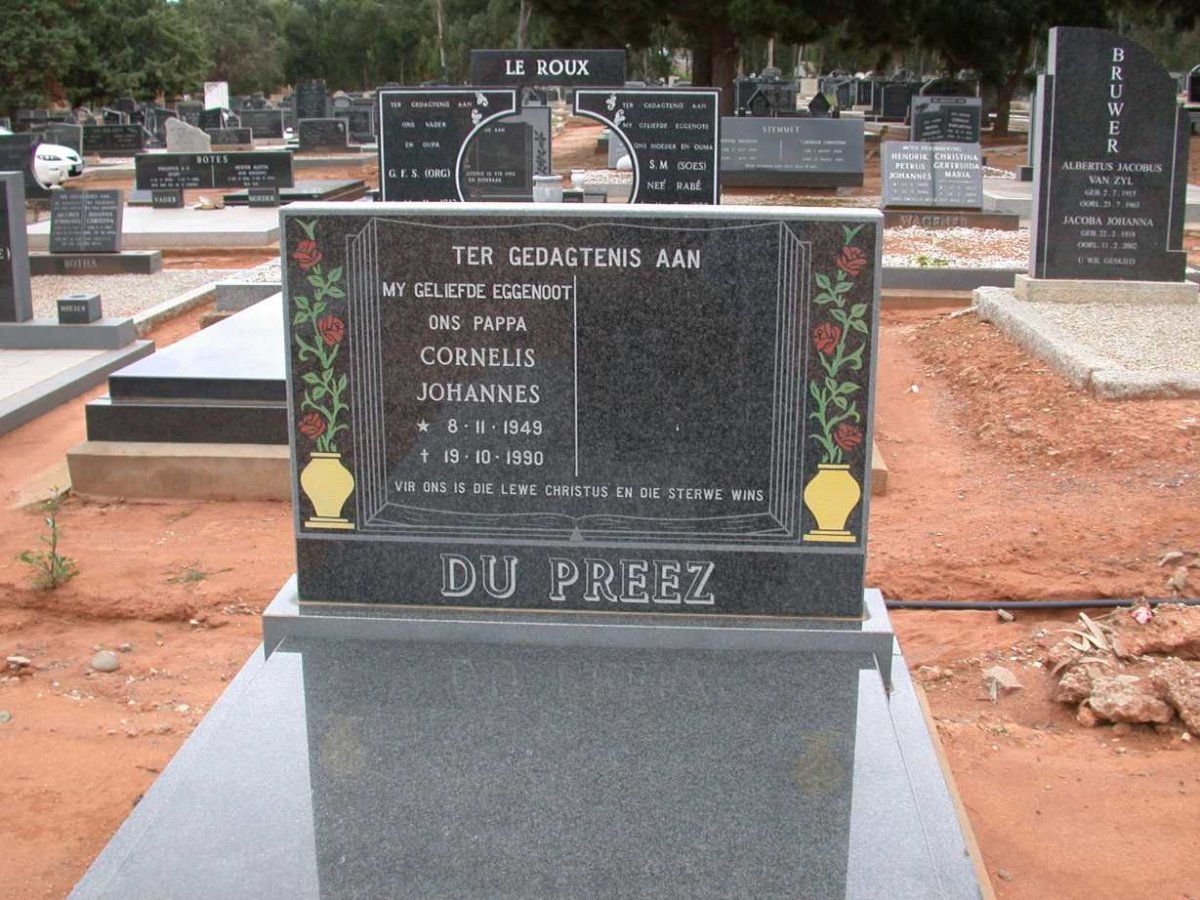 PREEZ Cornelis Johannes, du 1949-1990