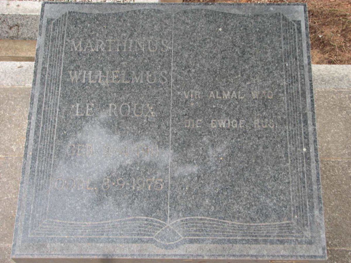 ROUX Marthinus Wilhelmus, le 1911-1975