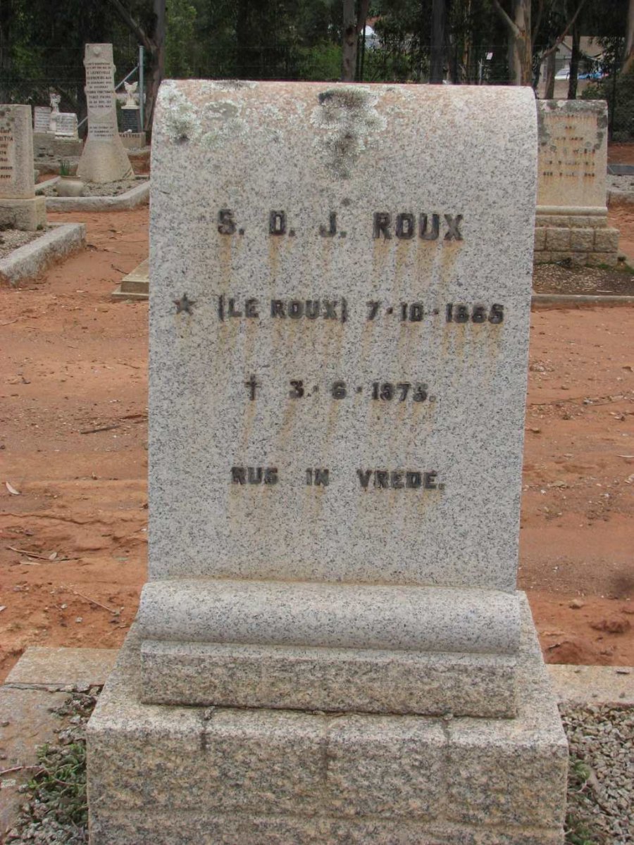 ROUX S.D.J. nee LE ROUX -1975