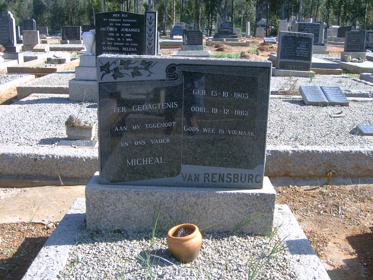 RENSBURG Micheal, van 1903-1963