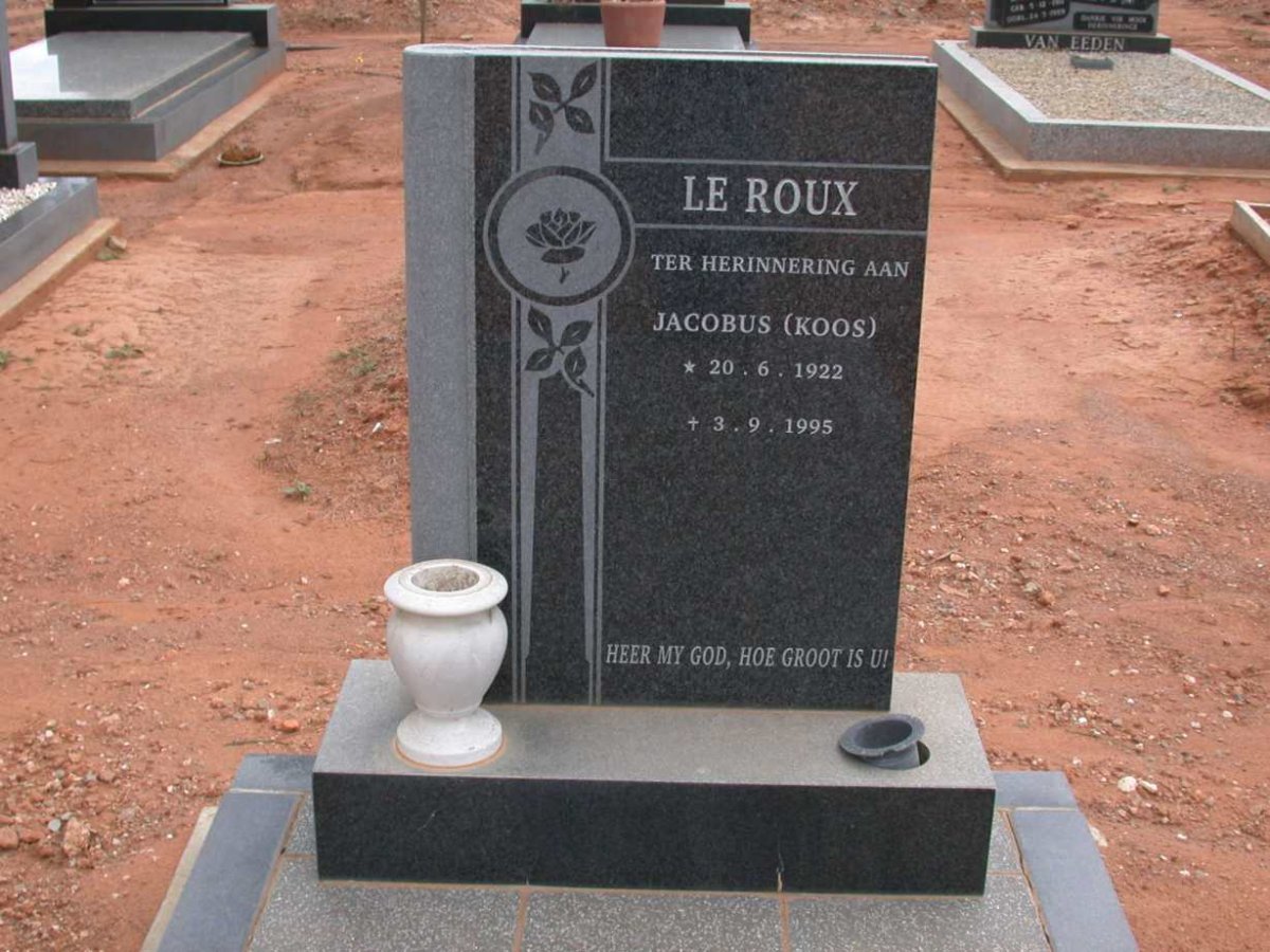 ROUX Jacobus, le 1922-1995