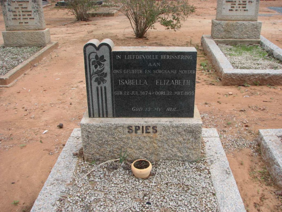 SPIES Isabella Elizabeth 1874-1955