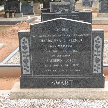SWART Frederik Josef 1898-1967 &amp; Magdalena C. MARAIS 1901-1966