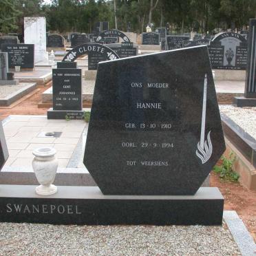 SWANEPOEL Johannes M. 1898-1976 &amp; Hannie 1910-1994 