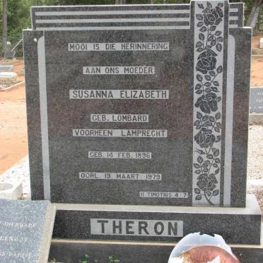 THERON Susanna Elizabeth formerly LAMPRECHT nee LOMBARD 1896-1979
