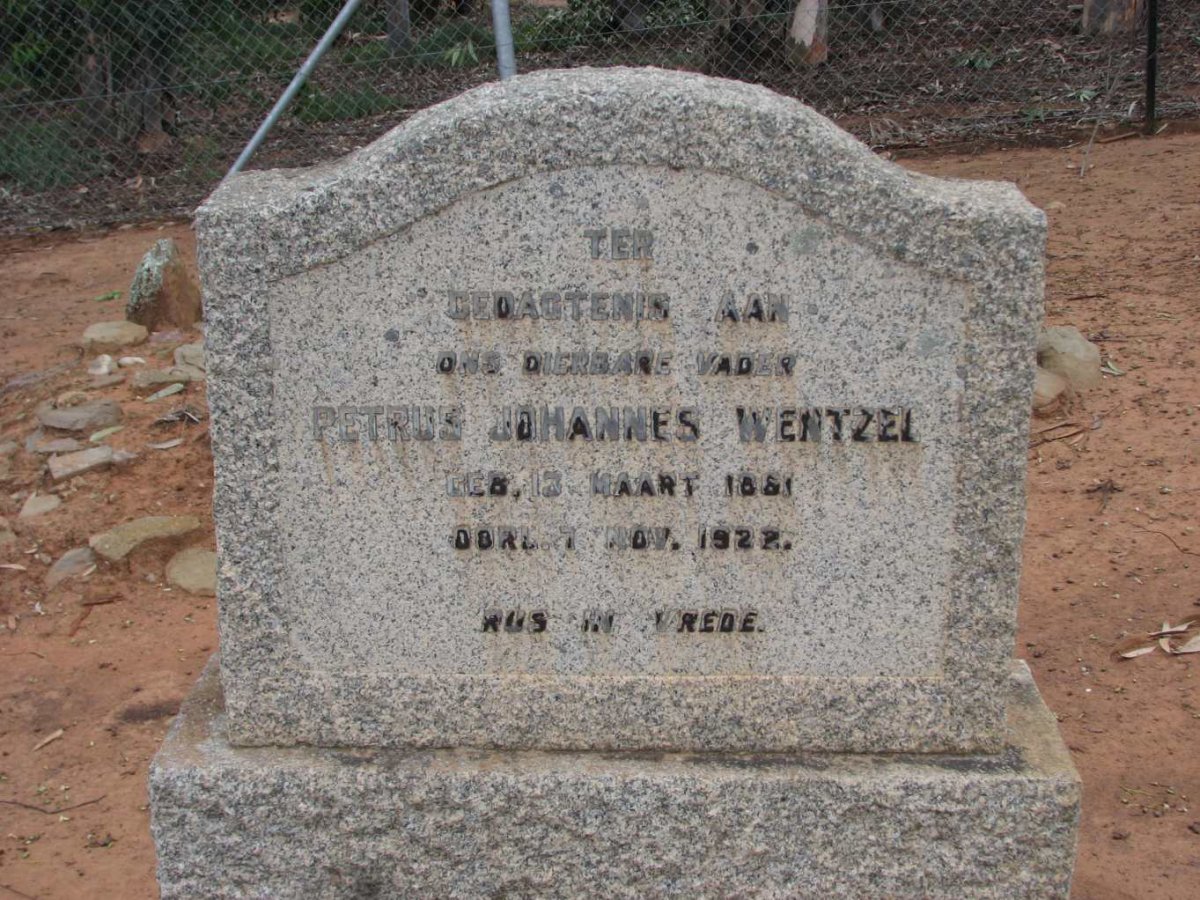 WENTZEL Petrus Johannes 1851-1928