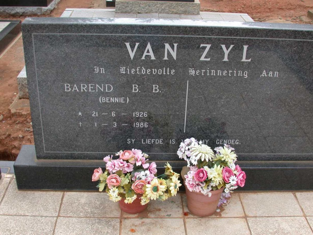 ZYL Barend B.B. 1926-1986