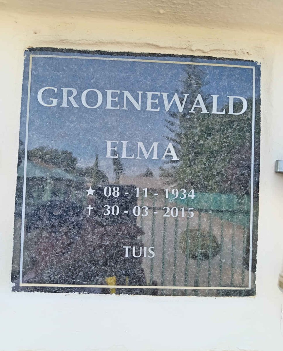 GROENEWALD Elma 1934-2015