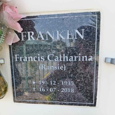 FRANKEN Francis Catharina 1935-2018