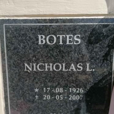 BOTES Nicholas L. 1926-2007