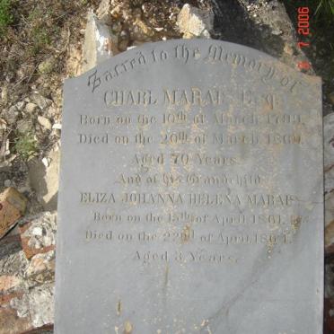 MARAIS Charl 1799-1869 :: MARAIS Eliza Johanna Helena 1861-1864