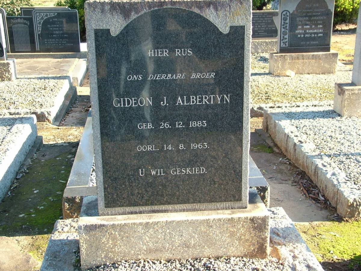 ALBERTYN Gideon J. 1883-1963