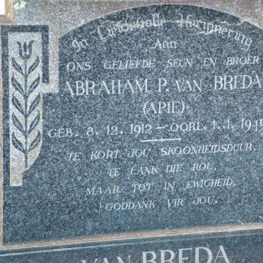 BREDA Abraham P., van 1912-1919