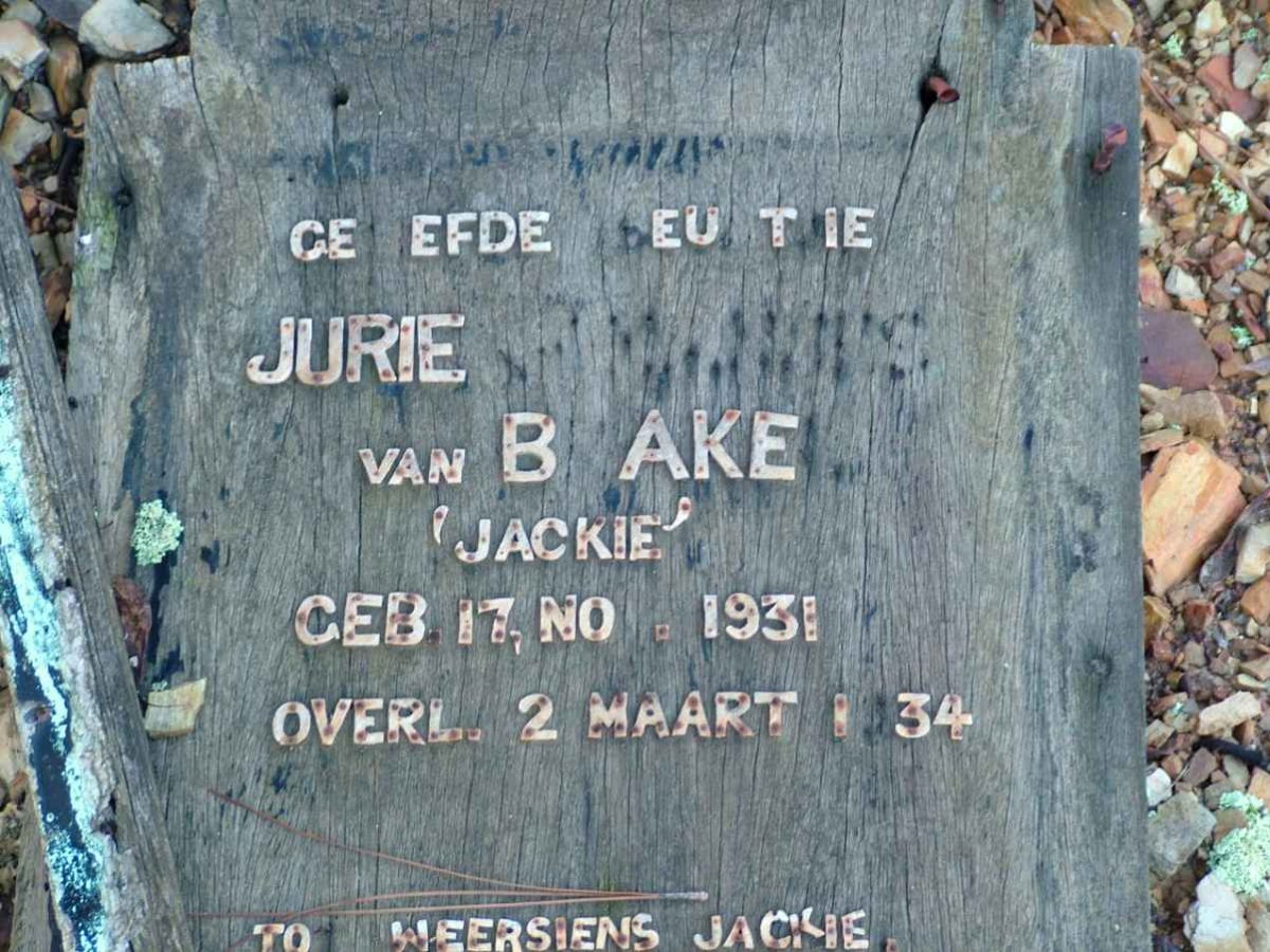 BRAKEL Jurie ?., van 1931-1934