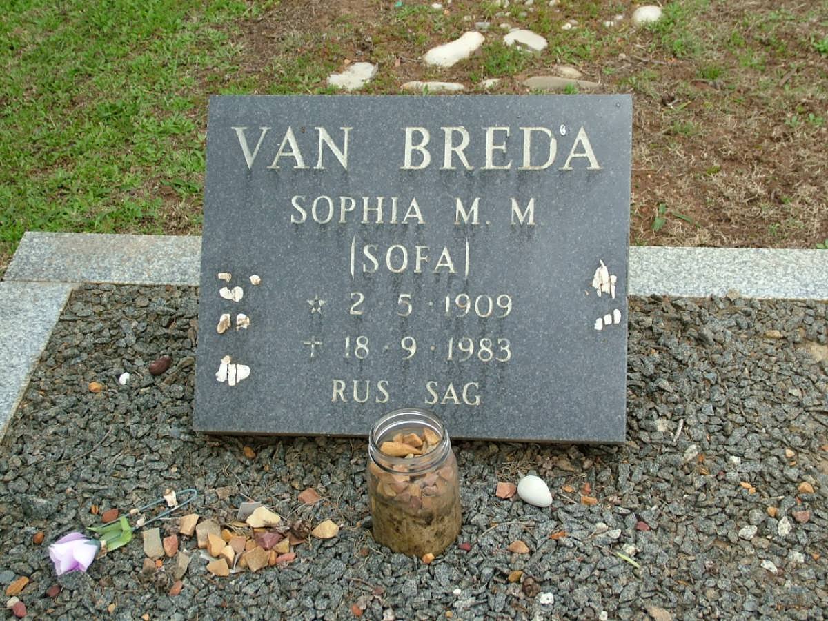BREDA Sophia M.M., van 1909-1983