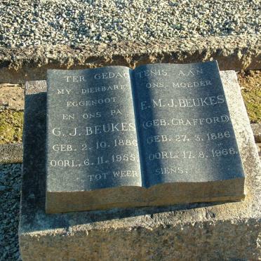 BEUKES G.J. 1886-1955 &amp; E.M.J. CRAFFORD 1886-1968