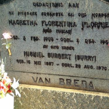 BREDA Michiel Burgert, van 1887-1970 &amp; Magretha Florentina HUMAN 1903-1955