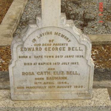 BELL Edward George 1839-1897 &amp; Rosa Cath. Eliz. BAUMANN 1844-1920