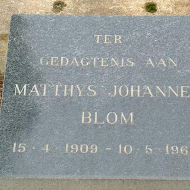 BLOM Matthys Johannes 1909-1966