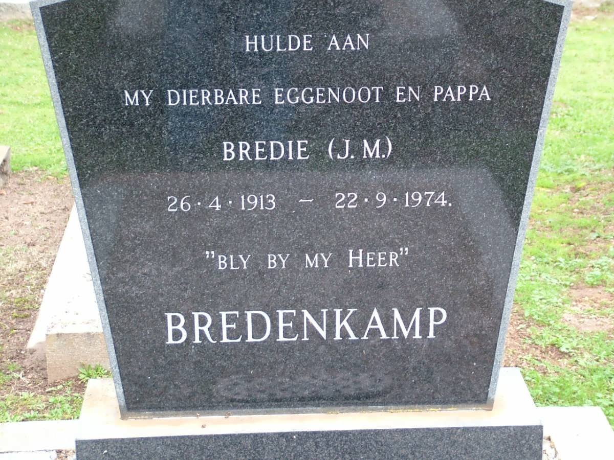BREDENKAMP J.M. 1913-1974
