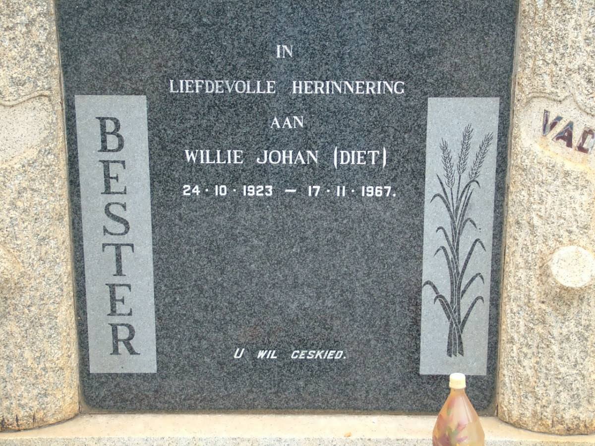 BESTER Willie Johan 1923-1967