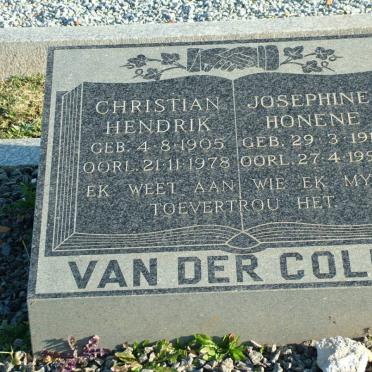 COLFF Christian Hendrik, van der 1905-1978 &amp; Josephine Honene 1916-1993