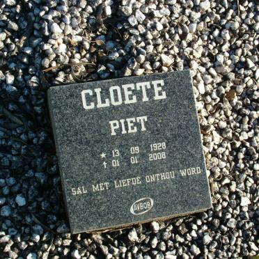 CLOETE Piet 1928-2008