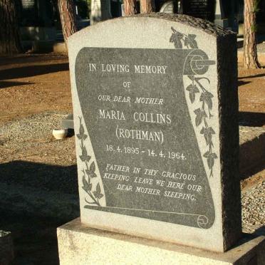 COLLINS Maria nee ROTHMAN 1895-1964