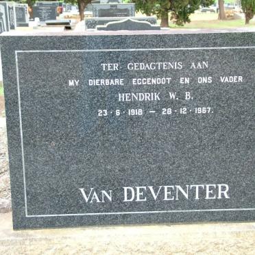 DEVENTER Hendrik W.B., van 1918-1967