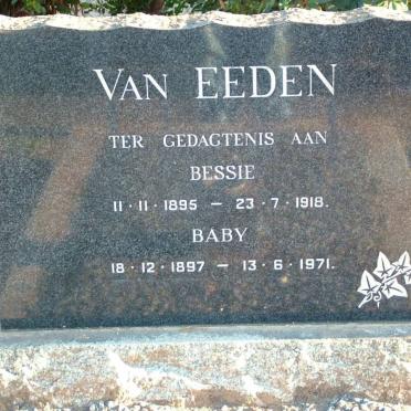EEDEN Bessie, van 1895-1918 :: VAN EEDEN Baby 1897-1971