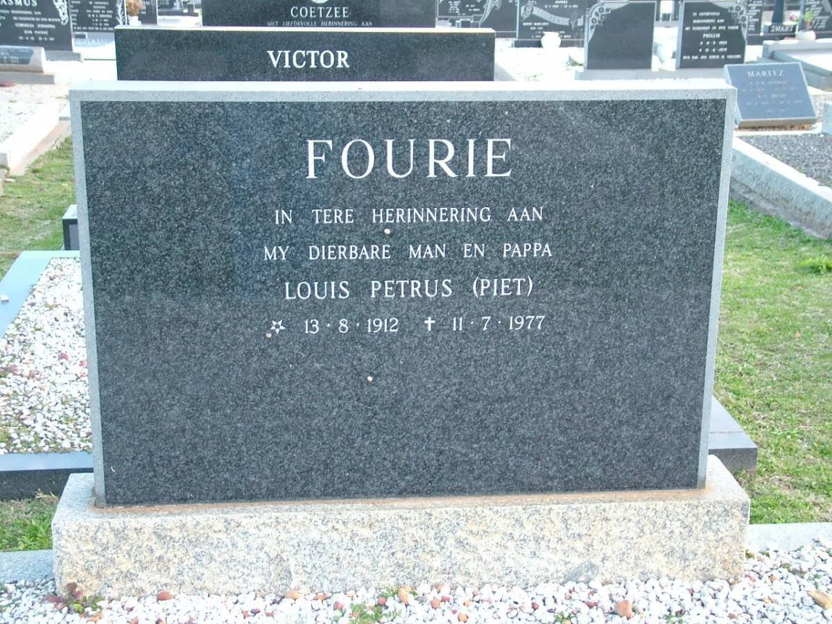 FOURIE Louis Petrus 1912-1977